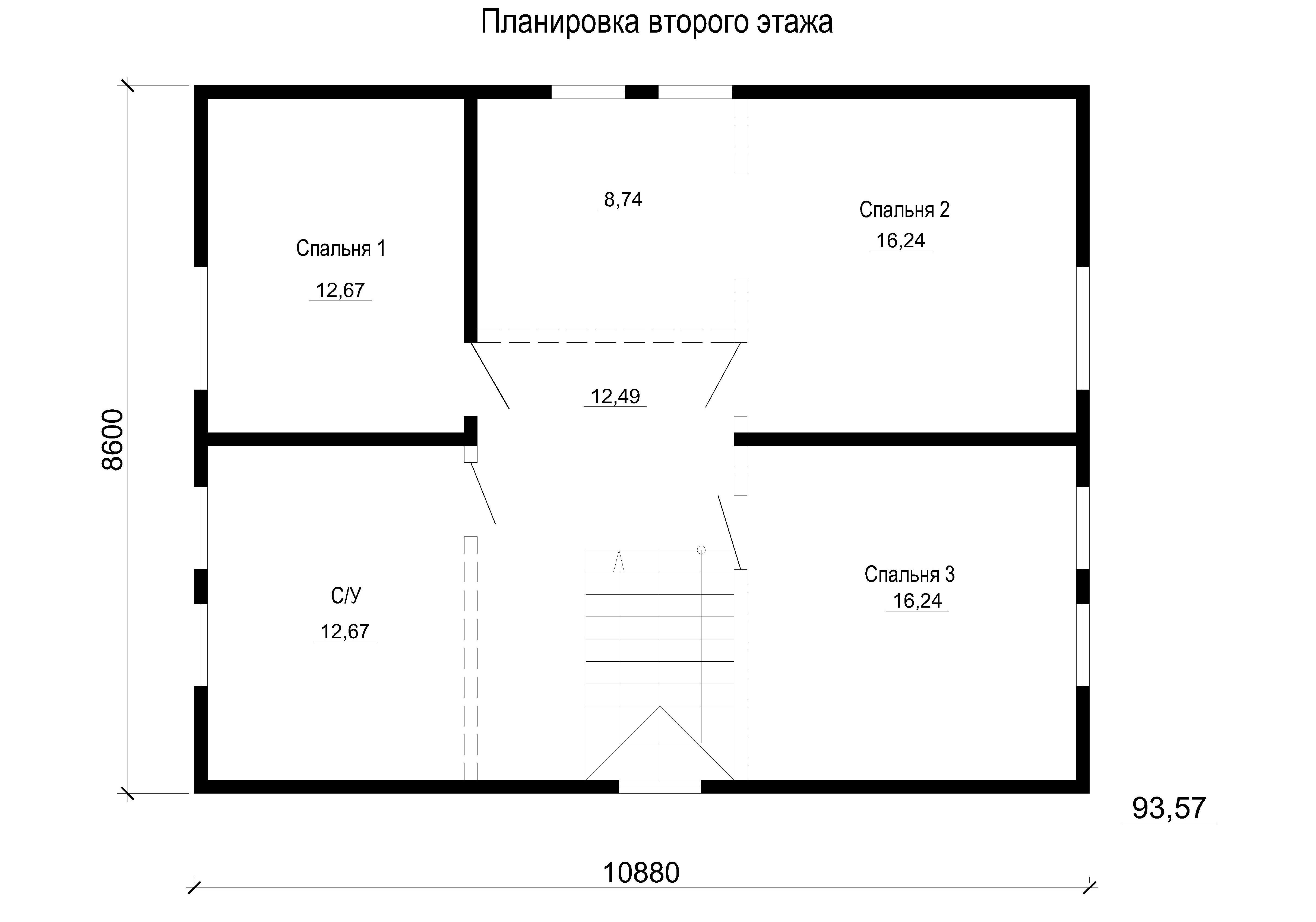 Проект дома из сип панелей одноэтажный 6х8